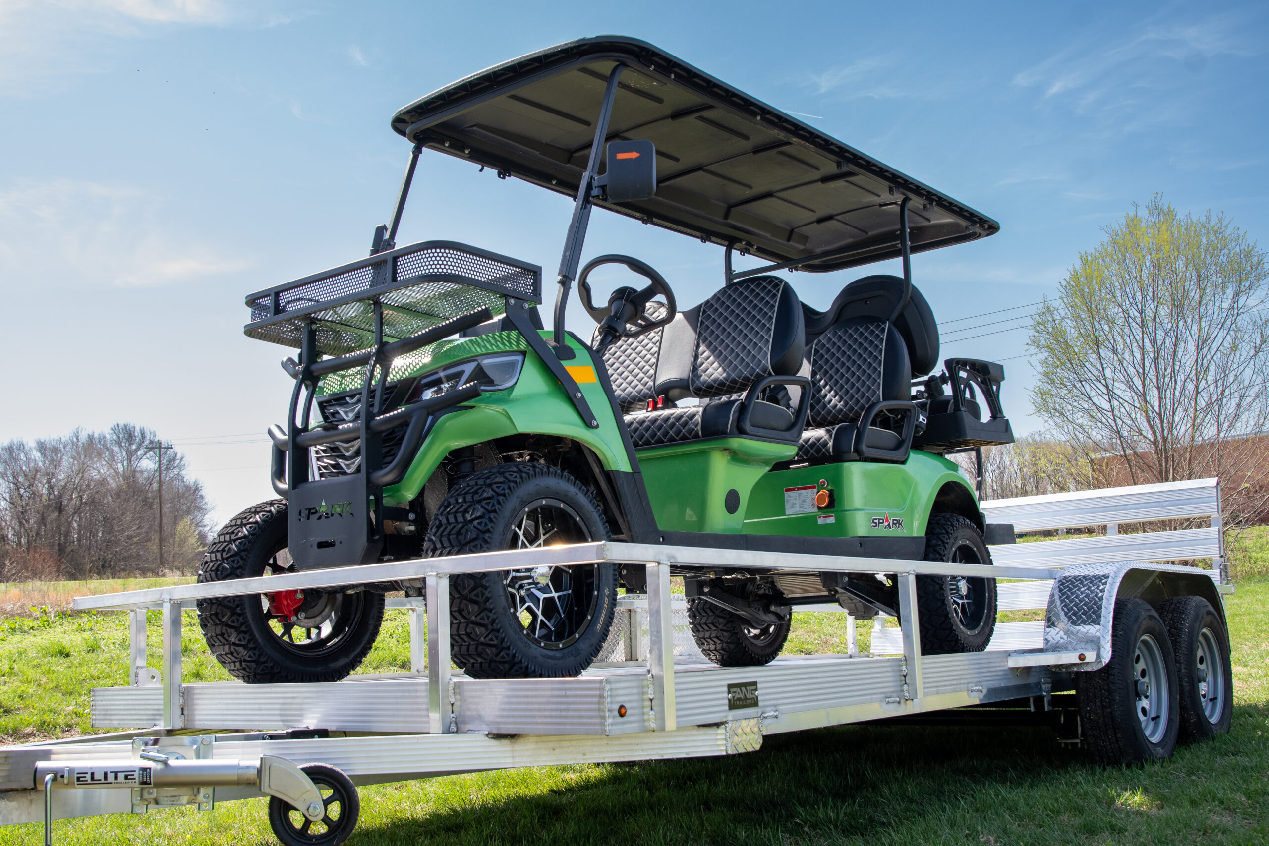golf cart on double axle