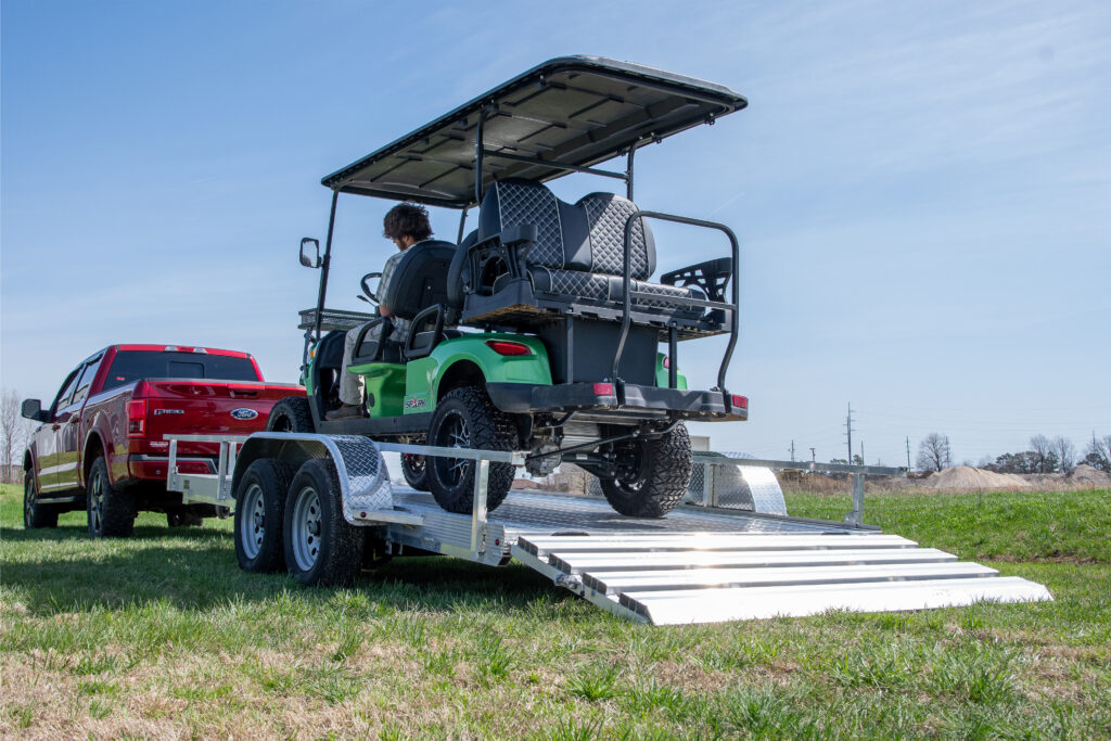 golf cart on standard 16 ft trailer